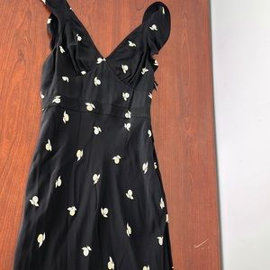 Jason Wu black floral with fruit dress